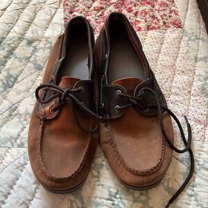 Sperry Two-Tone Brown Leather Boat Shoes